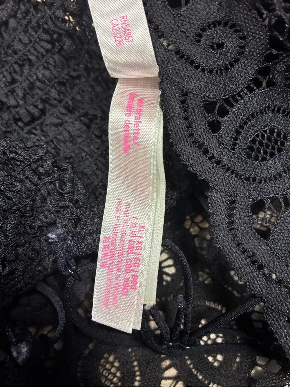 Victoria Secret PINK 2 Lace Wirefree Bras Padded Demi Lace Bralette - Picture 10 of 11